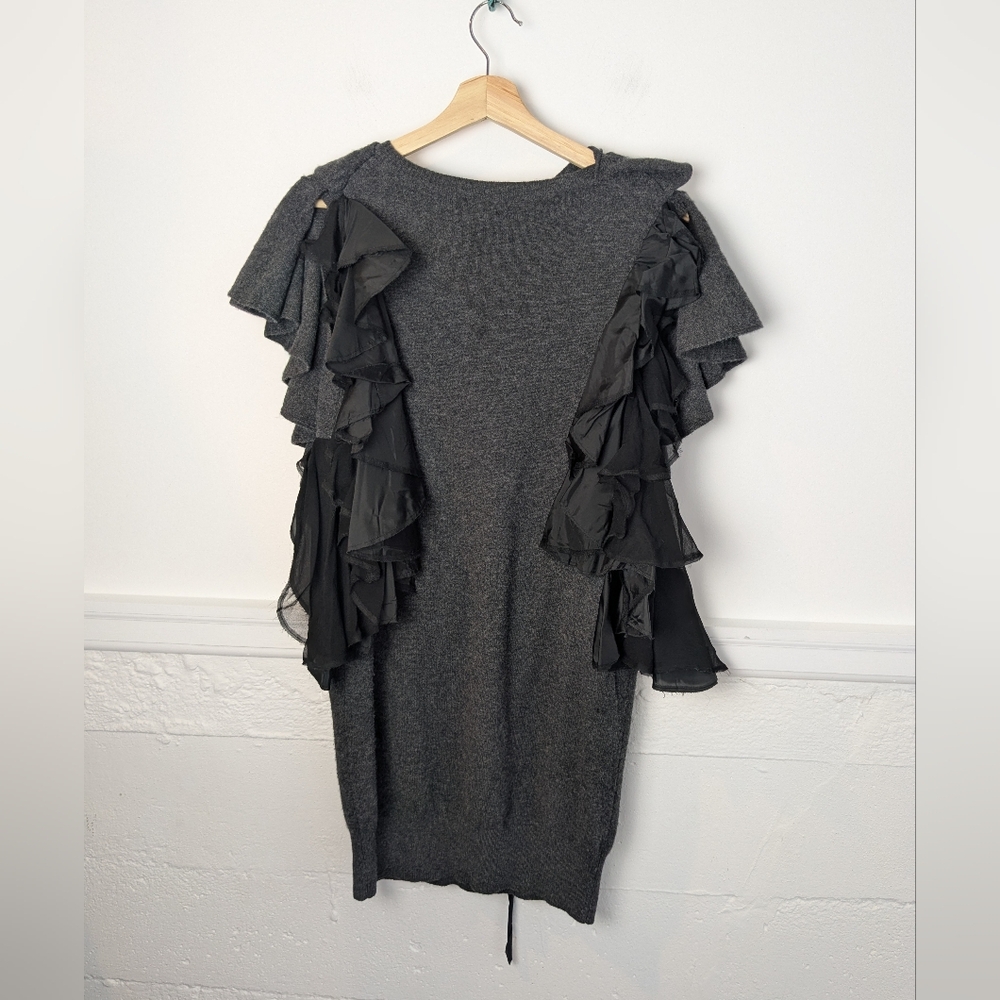 Sacai • Wool Ruffle Bow Sweater Dress - Picture 7 of 16